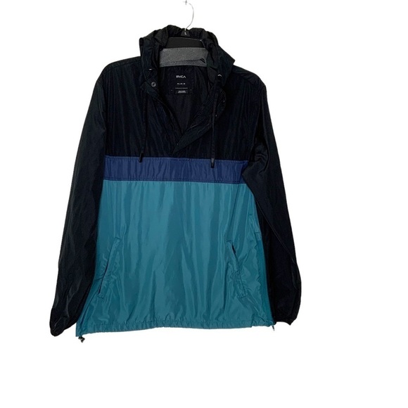 Rvca long sleeve windbreaker with hook and side zipper. Size M - Picture 3 of 7